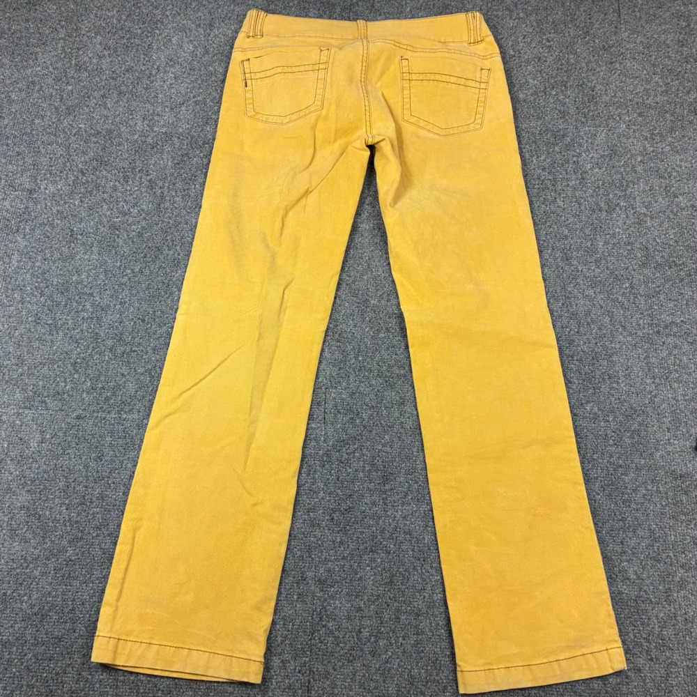 Vintage Prana Women Mustard Yellow Corduroy Straight Leg Pant 6 Boho Outdoor - Picture 7 of 10